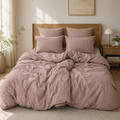 Washed Cotton Bedding Set - Taupe Mist