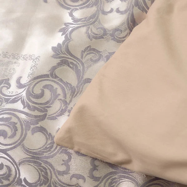 Satin Jacquard Bedding Set Champagne Baroque