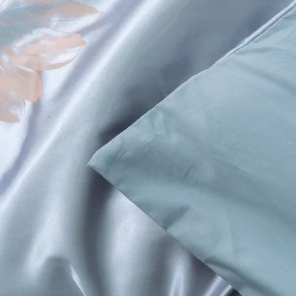 Satin Jacquard Bedding Set Pearl Sky
