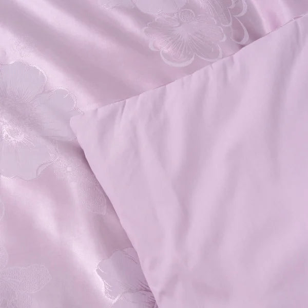 Satin Jacquard Bedding Set Lilac Bloom