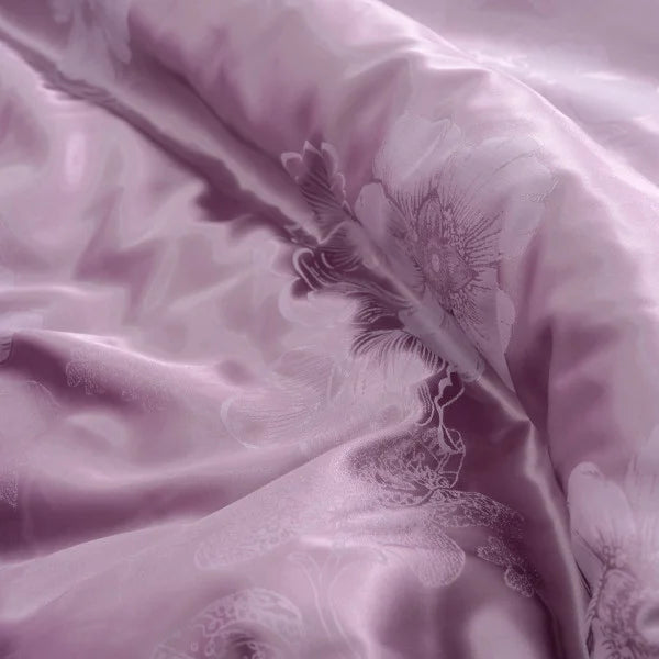 Satin Jacquard Bedding Set Lilac Bloom
