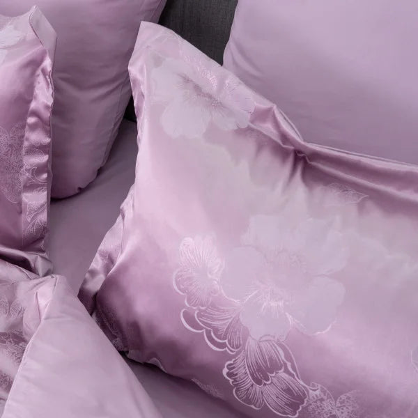 Satin Jacquard Bedding Set Lilac Bloom