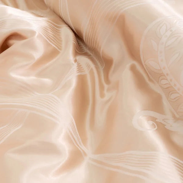 Satin Jacquard Bedding Set Golden Veil