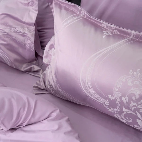 Satin Jacquard Bedding Set Lavender Veil