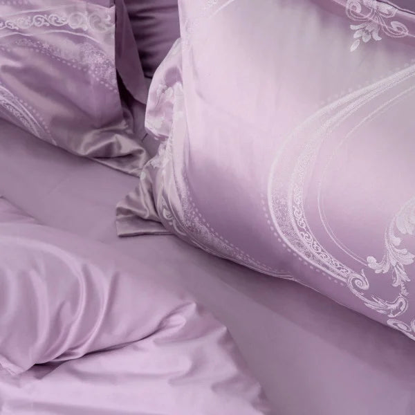 Satin Jacquard Bedding Set Lavender Veil