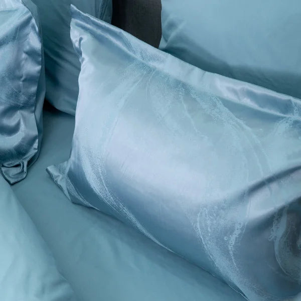 Satin Jacquard Bedding Set Sky Silk