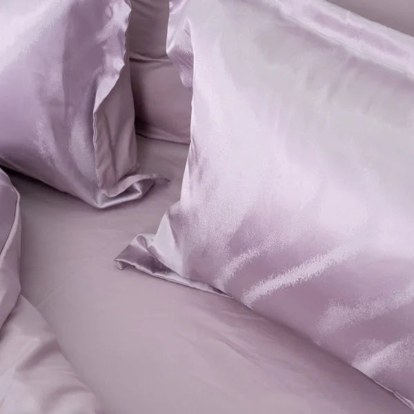 Satin Jacquard Bedding Set Moonlight Lilac