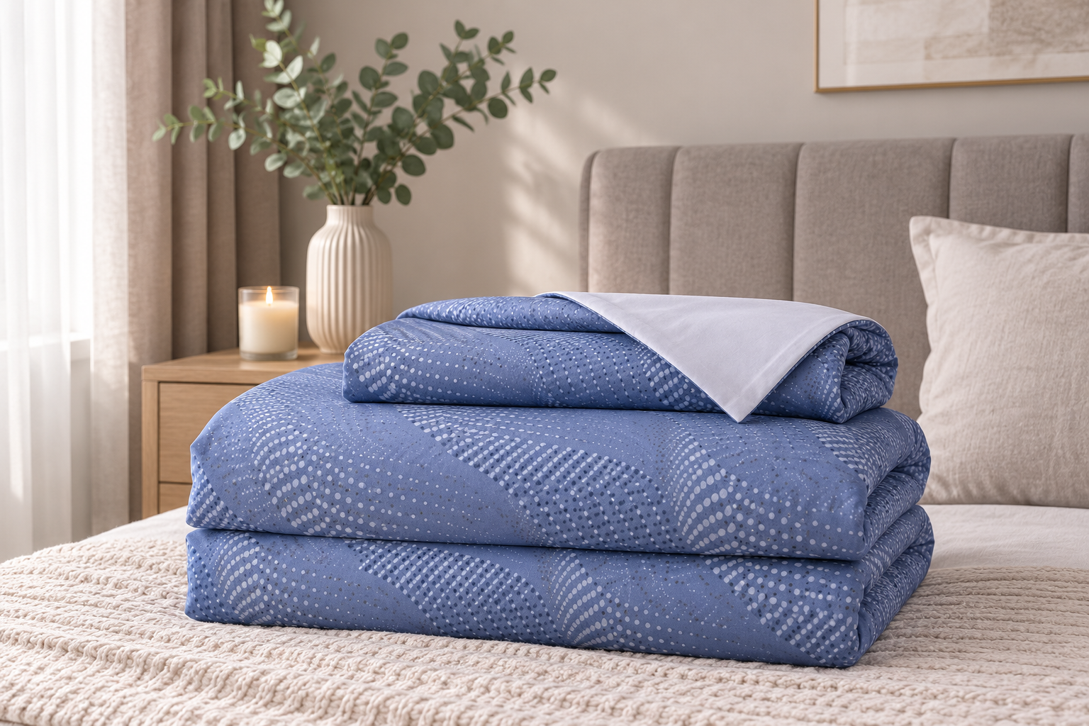 Egyptian Cotton Bedding Set Silver Mist