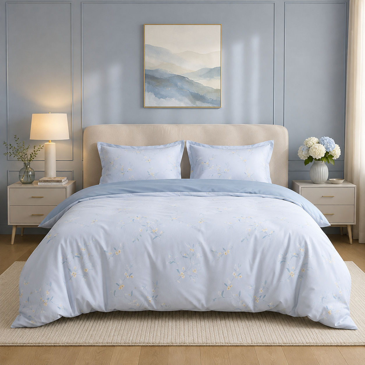 Egyptian Cotton Bedding Set Spring Whisper