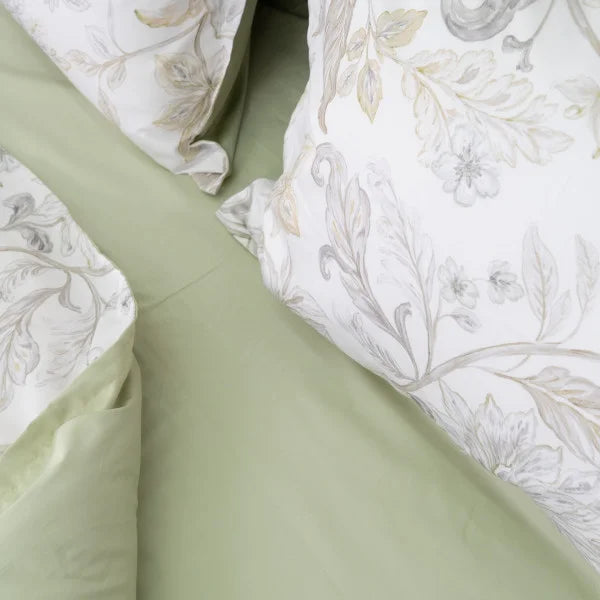 Egyptian Cotton Bedding Set Botanical Ivory