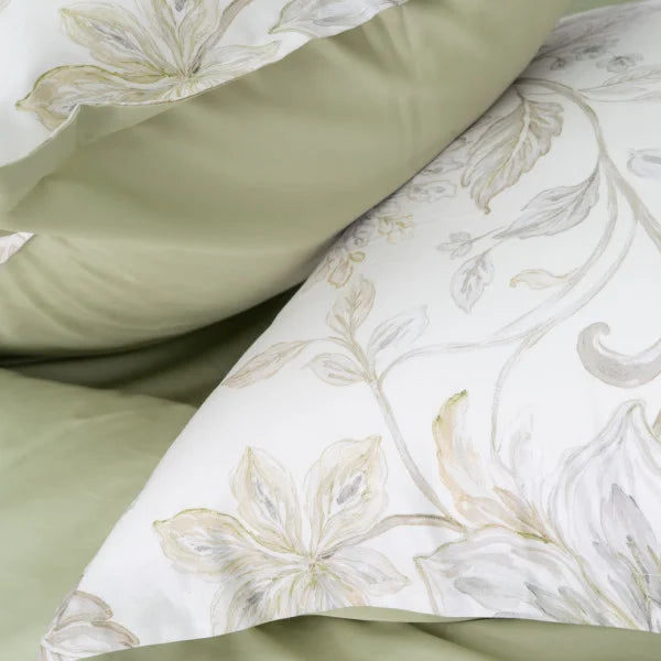 Egyptian Cotton Bedding Set Botanical Ivory