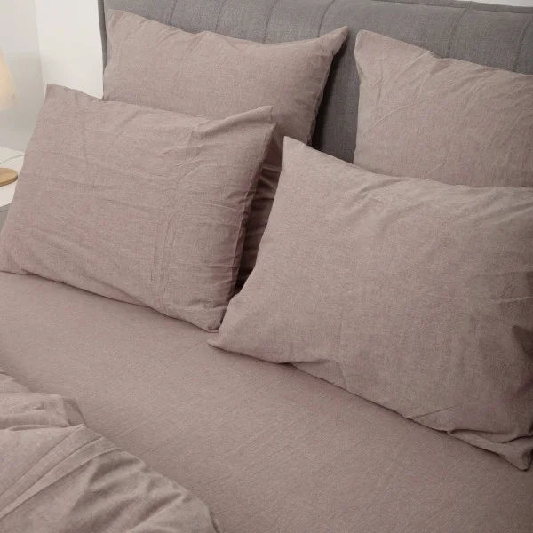 Washed Cotton Bedding Set - Taupe Mist