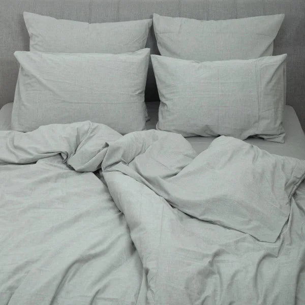 Washed Cotton Bedding Set - Fog