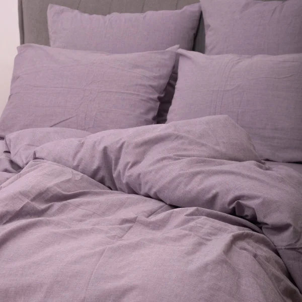 Washed Cotton Bedding Set - Lilac Haze