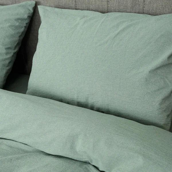 Washed Cotton Bedding Set - Sage