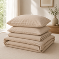 Washed Cotton Bedding Set - Sand
