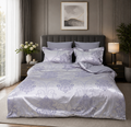 Satin Jacquard Bedding Set Silver Royale