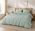 Washed Cotton Bedding Set - Sage