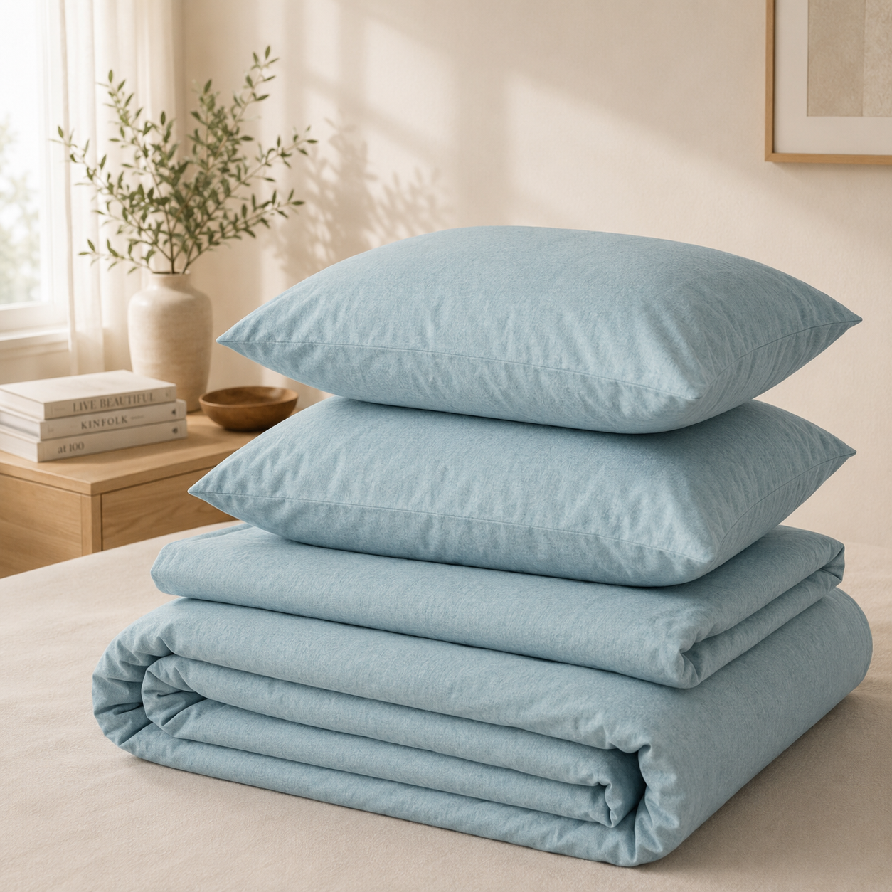 Washed Cotton Bedding Set - Soft Miami