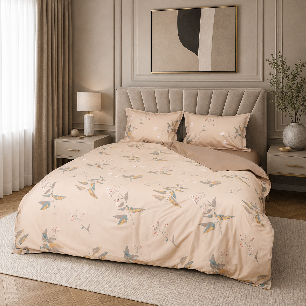 Egyptian Cotton Bedding Set Golden Willow