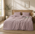 Washed Cotton Bedding Set - Windsor Wine